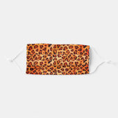 Rustic Texture Leopard Skin Print Spots Orange Adult Cloth Face Mask (Front, Folded)