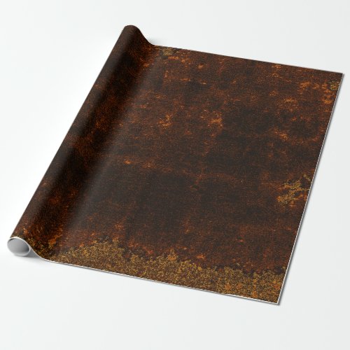 Rustic Texture Vintage Dark Brown Decoupage Wrapping Paper