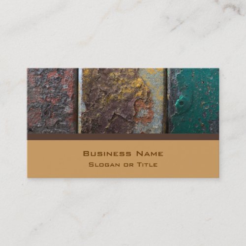 Rustic Texture With Flaking Paint On Rusty Metal Business Card