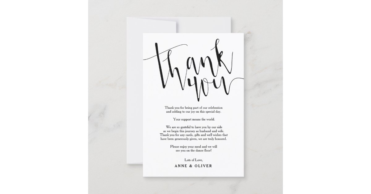 Rustic Thank You Card Wedding | Zazzle