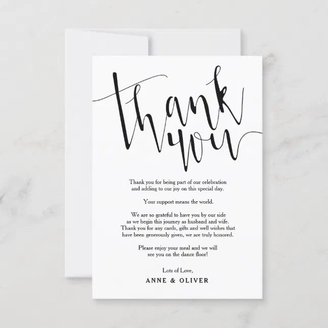 Rustic Thank You Card Wedding | Zazzle