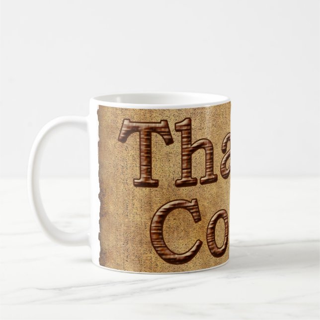 Rustic THANK YOU Coach Gifts Mugs (Left)