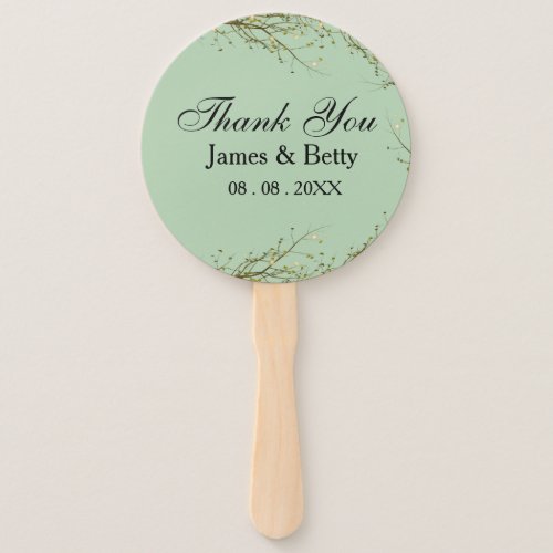 Rustic Thank You  Favor Tags Hand Fan