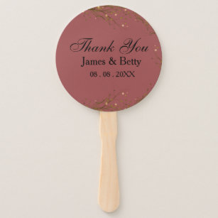 Rustic Thank You  Favor Tags Hand Fan