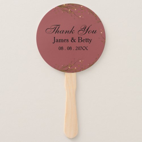 Rustic Thank You  Favor Tags Hand Fan