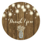 Rustic Thank You Sticker, Thank You Tag, Rustic