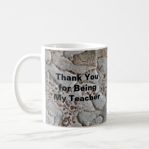 Rustic Thank You Teacher Nature Photo Appreciation Coffee Mug