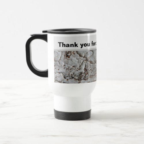 Rustic Thank You Teacher Nature Photo Appreciation Travel Mug