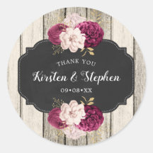 Rustic Thank You Wedding or Bridal Shower Favor