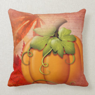 Rustic Thanksgiving and Autumn Throw Pillow