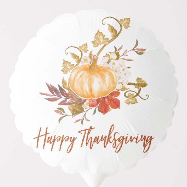 Rustic Thanksgiving Autumn Pumpkin Patch Gourds Balloon (Front)