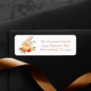 Rustic Thanksgiving Autumn Pumpkin Patch Gourds Label