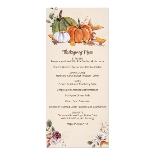 Rustic Thanksgiving Friendsgiving Autumn Menu