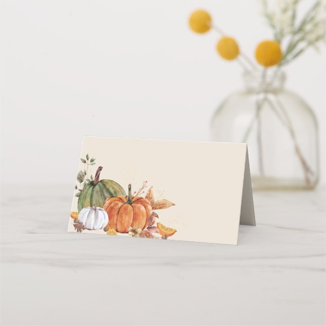Rustic Thanksgiving Friendsgiving Autumn Party Place Card (Front)