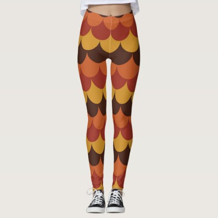 Rustic Thanksgiving Holiday Fall Autumn Colorful Leggings