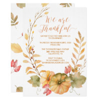 Rustic Thanksgiving Invitation Fall Invite