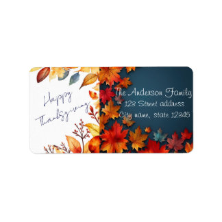Rustic Thanksgiving Pumpkin Watercolor Autumn Label