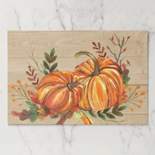 Rustic Thanksgiving Pumpkins Placemats
