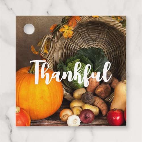 Rustic Thanksgiving Table Bountiful Harvest Favor Tags