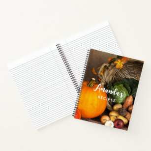 Rustic Thanksgiving Table Bountiful Harvest Notebook