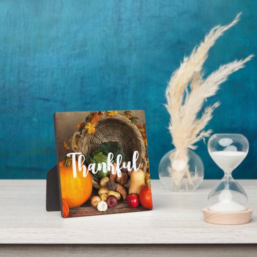 Rustic Thanksgiving Table Bountiful Harvest Plaque