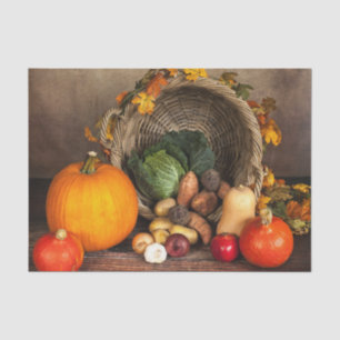 Rustic Thanksgiving Table Bountiful Harvest Tissue Paper