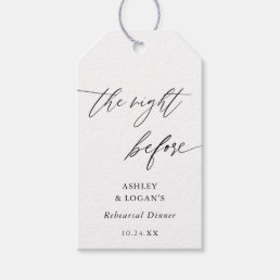 Rustic The Night Before Rehearsal Dinner  Gift Tags