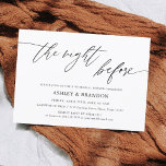 Rustic The Night Before Rehearsal Dinner Invitation<br><div class="desc">Rustic The Night Before Rehearsal Dinner Invitation 
Add custom text to the back to provide any additional information needed for your guests.</div>