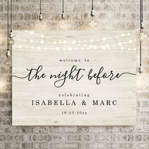Rustic The Night Before Rehearsal Dinner Sign