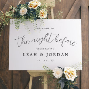 Rustic The Night Before Wedding Rehearsal Dinner Foam Board