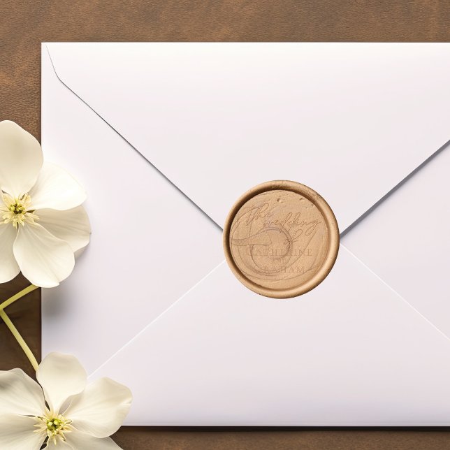 Rustic The Wedding of Bronze Personalized Wax Seal Stamp (Creator Uploaded)