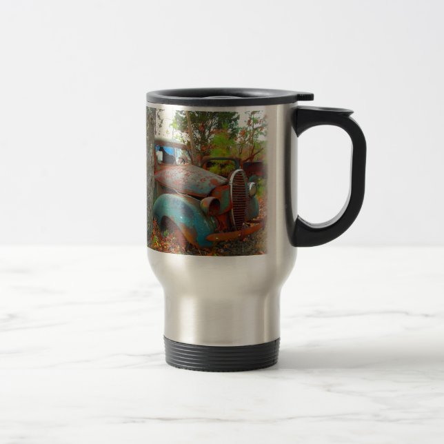 Rustic Thirties Junk Yard Pick Up Truck Travel Mug (Right)