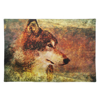 Rustic Timber Wolf Place Mat