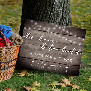 Rustic To Have and To Hold Wedding Foam Board