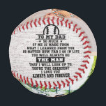 Rustic To My Dad Custom 2 Photo Collage Baseball<br><div class="desc">TO MY DAD SO MUCH OF ME IS MADE FROM WHAT I LEARNED FROM YOU. NO MATTER HOW FAR I GO IN LIFE YOU WILL ALWAYS BE THE MAN THAT I WILL LOOK UP TO. YOU'RE THE GREATEST,  I LOVE YOU ALWAYS AND FOREVER</div>