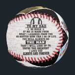 Rustic To My Dad Custom 4 photos fathers day Baseball<br><div class="desc">TO MY DAD SO MUCH OF ME IS MADE FROM WHAT I LEARNED FROM YOU. NO MATTER HOW FAR I GO IN LIFE YOU WILL ALWAYS BE THE MAN THAT I WILL LOOK UP TO. YOU'RE THE GREATEST,  I LOVE YOU ALWAYS AND FOREVER</div>