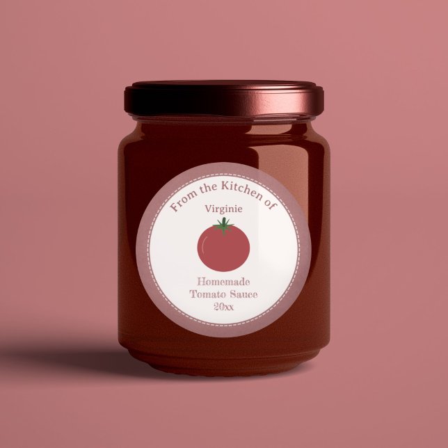 Rustic Tomato Sauce Label Sticker (Rustic Tomato Sauce Label Sticker)