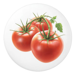 Rustic Tomatoes Ceramic Knob