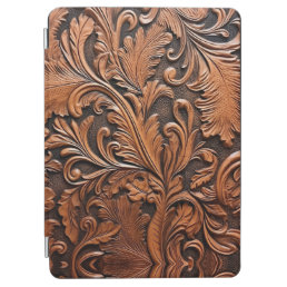 Rustic tooled leather  iPad air cover