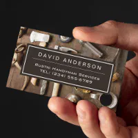 Modern Handyman Business Card Magnets