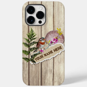 Rustic Torn Paper Wood Oil Paint Personalize Name Case-Mate iPhone 14 Pro Max Case