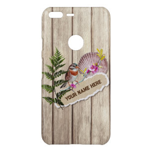 Rustic Torn Paper Wood Oil Paint Personalize Name Uncommon Google Pixel XL Case