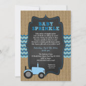 Rustic Tractor BOY Baby Sprinkle invitations (Front)