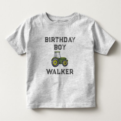Rustic Tractor Farm Boy Birthday Boy Toddler T_shirt
