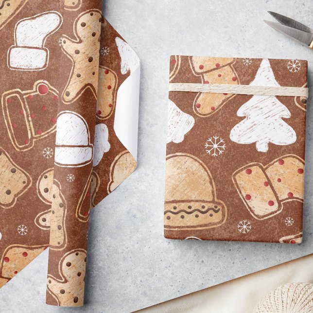 Rustic Traditional Christmas Gingerbread Delight,  Wrapping Paper (Creator Uploaded)