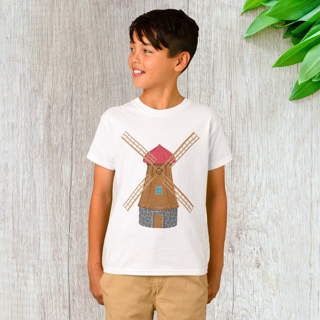 Rustic Traditional Wooden Windmill T-Shirt (Creator Uploaded)