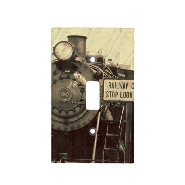 Rustic Train Light Switch Cover (Front)