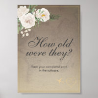 Rustic Travel Theme Bridal Shower Party Poster