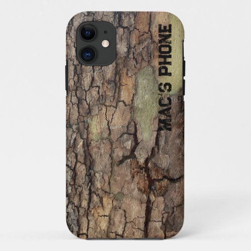 Rustic tree bark outdoor natural pattern iPhone 11 case