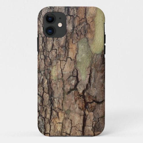 Rustic tree bark outdoor natural pattern  iPhone 11 case